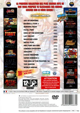 SNK Arcade Classics Vol. 1 box cover back